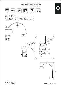 说明书 Qazqa 91640 Arc Basic 灯