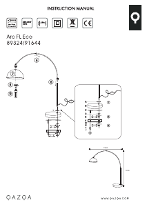 Manual Qazqa 91644 Arc Basic Lamp
