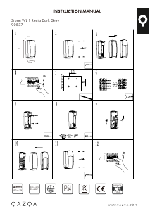 Instrukcja Qazqa 91737 Glow Recta 1 Lampa