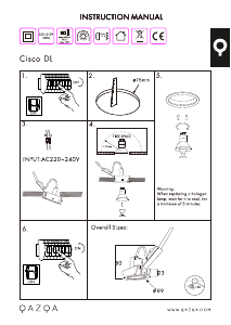 Manual de uso Qazqa 91821 Cisco Lámpara