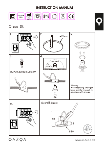 Manual de uso Qazqa 91823 Cisco Lámpara