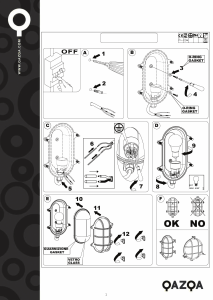 Bruksanvisning Qazqa 91852 Nautica 2 Lampe