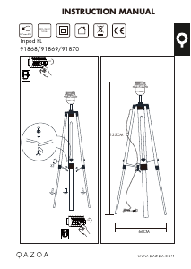 Bruksanvisning Qazqa 91869 Tripod Lampa