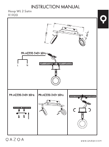 Bruksanvisning Qazqa 91920 Hoop 2 Lampa