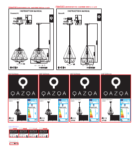 Instrukcja Qazqa 92018 Framework Lampa