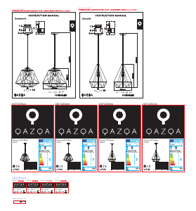 Manuale Qazqa 92018 Framework Lampada