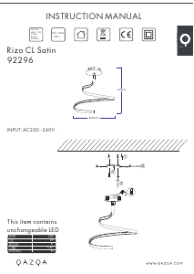 Instrukcja Qazqa 92296 Rizo Lampa