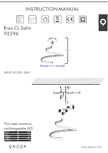 Bruksanvisning Qazqa 92296 Rizo Lampa