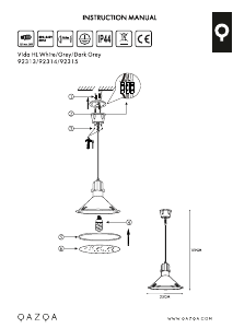 Instrukcja Qazqa 92314 Vida Lampa