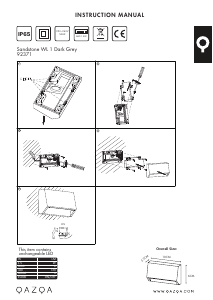 Manual de uso Qazqa 92371 Sandstone 1 Lámpara