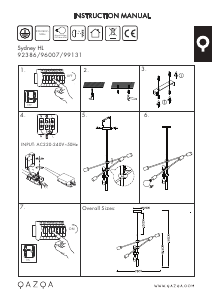 Instrukcja Qazqa 92386 Sydney Lampa