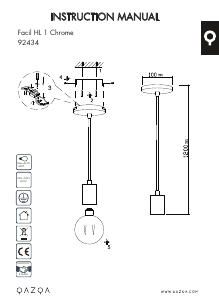 Instrukcja Qazqa 92434 Facil 1 Lampa