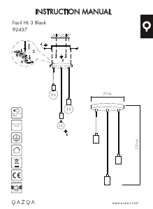 Bruksanvisning Qazqa 92437 Facil 3 Lampa