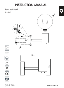 Bruksanvisning Qazqa 92441 Facil 1 Lampa