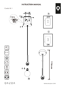 Bruksanvisning Qazqa 92451 Combi 1 Lampa