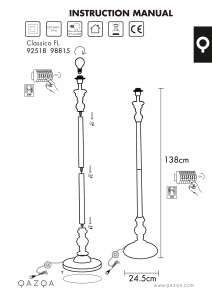 Bruksanvisning Qazqa 92518 Classico Lampe