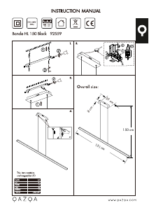 Manuale Qazqa 92559 Banda Lampada