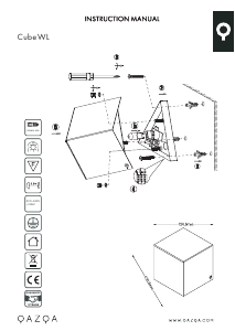 Bruksanvisning Qazqa 92560 Cube Lampe