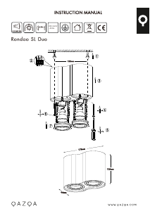Instrukcja Qazqa 92655 Rondoo Duo Lampa
