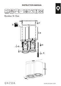 Manual de uso Qazqa 92655 Rondoo Duo Lámpara