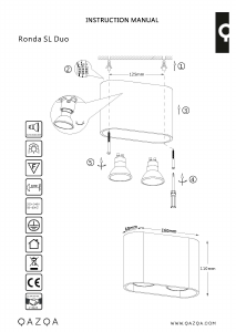 Bruksanvisning Qazqa 92691 Ronda Duo Lampe