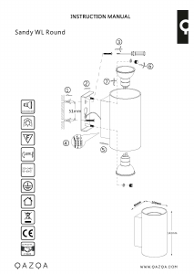 Manuale Qazqa 92696 Sandy Lampada