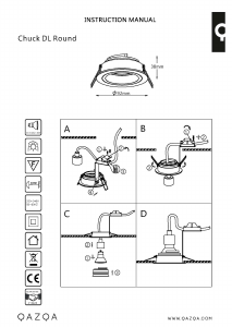 Manuale Qazqa 92702 Chuck Lampada