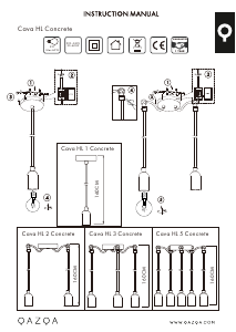 Manual de uso Qazqa 92973 Cava 1 Lámpara