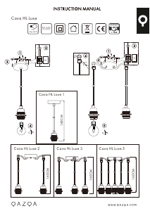 Instrukcja Qazqa 92977 Cava Luxe 1 Lampa