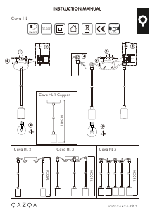 Bruksanvisning Qazqa 92981 Cava 1 Lampe