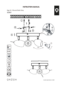 Bruksanvisning Qazqa 92997 Egg 3 Lampe