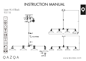 Bedienungsanleitung Qazqa 93116 4 Laser Leuchte