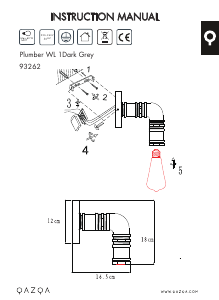 Bedienungsanleitung Qazqa 93262 Plumber 1 Leuchte