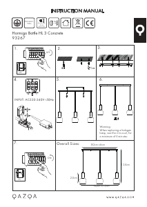 Manual de uso Qazqa 93267 Hormigo Goblet 3 Lámpara