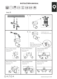 Manual de uso Qazqa 93271 Jeany 1 Lámpara