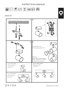 Manual de uso Qazqa 93285 Jeana 2 Lámpara