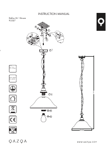 Bruksanvisning Qazqa 93307 Dallas 1 Lampe