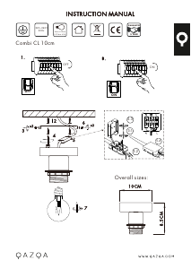 Bruksanvisning Qazqa 93321 Combi Lampa