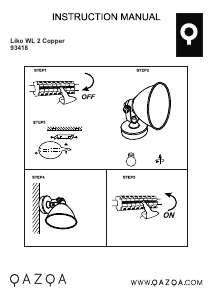 Bruksanvisning Qazqa 93418 Liko Lampa