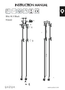 Instrukcja Qazqa 93443 Blitz II Lampa