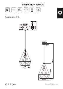 Instrukcja Qazqa 93471 Carcass Lampa