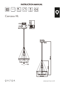 Bruksanvisning Qazqa 93471 Carcass Lampe