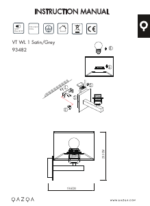 Instrukcja Qazqa 93482 VT 1 Lampa