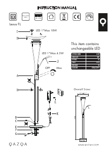 Instrukcja Qazqa 93514 Lexus Lampa