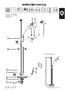 Manual de uso Qazqa 93515 Luxor Lámpara