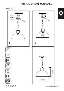 Bruksanvisning Qazqa 93565 Map Lampe