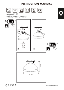 Instrukcja Qazqa 93570 Magna Basic Lampa