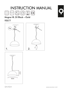 Bruksanvisning Qazqa 93577 Magna Eglip Lampe