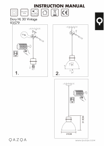 Bruksanvisning Qazqa 93579 Dory Lampe