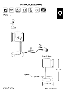 Bruksanvisning Qazqa 93592 Waltz Lampa